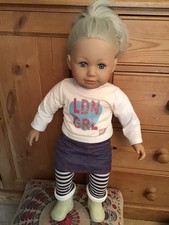 Large 2009 Zapf Creation Sally Toddler Blonde Blue Eye Girl Doll 25"