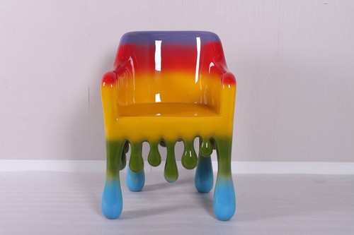 Rainbow melting chair - rainbow,