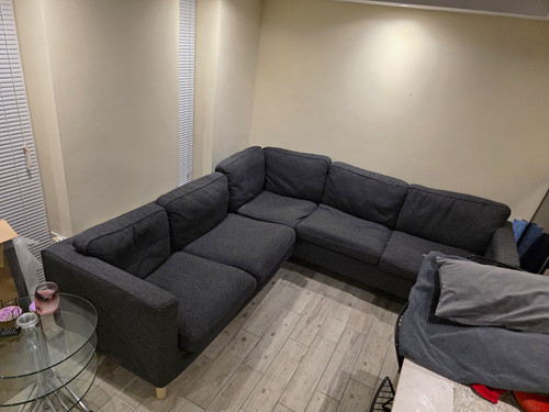 Grey fabric shaped - grey,