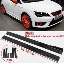 For Seat Leon Cupra MK3 MK3.5 78.8'' Side Skirts Rocker Panel Splitter Lip Gloss