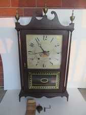 Antique 19th Century Eli Terry Pillar & Scroll Shelf Clock, VG Cond,  (Works)