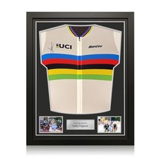 Tadej Pogacar Signed UCI 2025 World Champion Cycling Jersey. Standard Frame