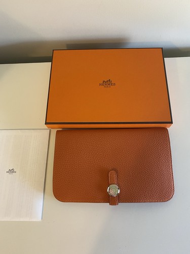 Hermes orange togo leather - togo,