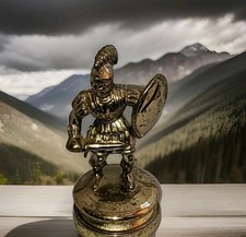 Vintage Silver Metal Roman Centurion Soldier Figurine 7cm