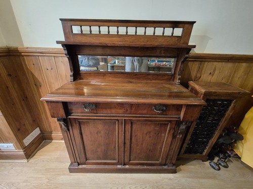 Antique mahogany chiffonier - mahogany,