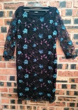 Black Lacy Embroidered Shift