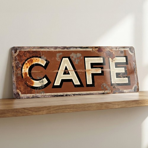 Cafe metal sign classic - metal,