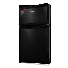 Alpicool 80L Black Dual Door Tall 12v Fridge Freezer for Camperva Motorhome RV