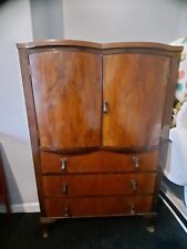 ART DECO BURR WALNUT TALL BOY