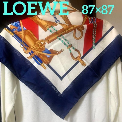 Loewe large silk scarf vintage - loewe,