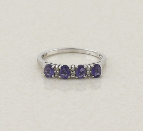 10k white gold natural purple - 10k,