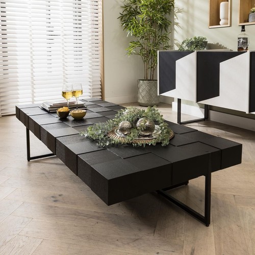 Modern black coffee - coffee, table