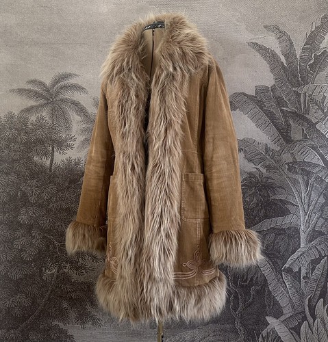 Rare vintage corduroy afghan - rare,
