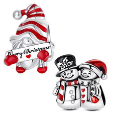 🩷 Gonk Merry Christmas Bead Charm Sterling Silver 🩷