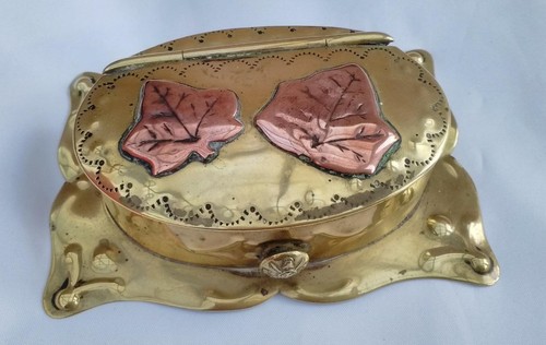 Ww1 trench art table snuff - art, box