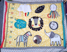 Mothercare Milestones Baby Playmat From 0 Months New Yellow Elephant Lion