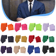 Mens Neck Tie and Handkerchief Set for Weddings Anniversaries Gifts Formal Event