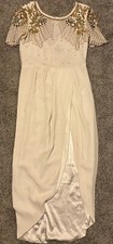 Virgos Lounge Beige Party Dress Size 12 (14), Good Condition