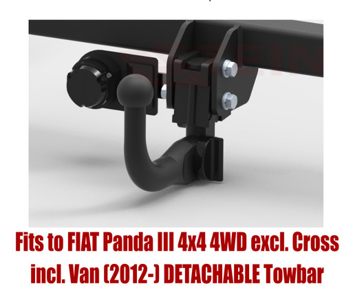 Detachable tow bar - detachable, fiat