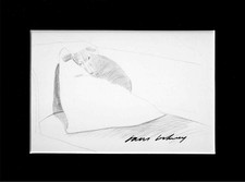 David Hockney Signed postcard