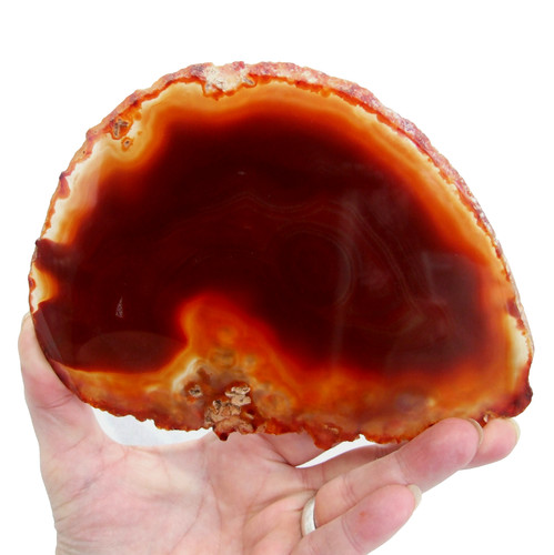 Orange agate slice - orange,