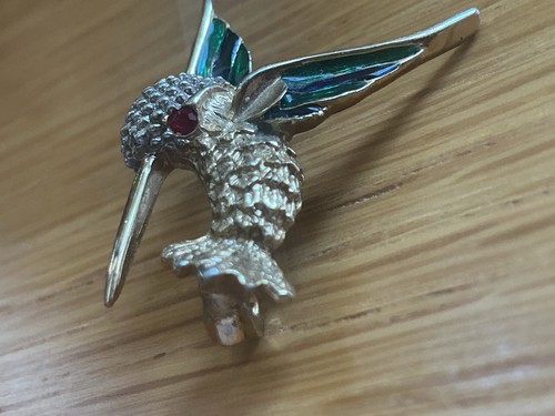 Vintage cabouchon woodpecker - vintage,