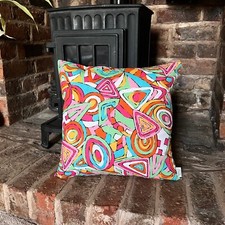 1241. Modern Funky REDS 100% Cotton Cushion Cover Various sizes