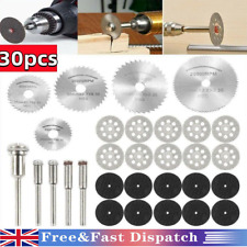 30pc Diamond Cutting Discs Wheel Saw Blades Set+Drill Bit For Dremel Rotary Tool