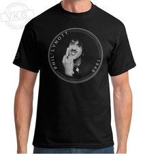 THIN LIZZY frontman & Bass Player PHIL LYNOTT Cool Coin T shirt by V.K.G.