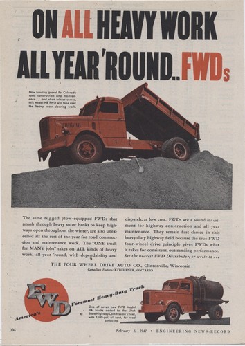 1947 fwd four wheel drive - 1947,