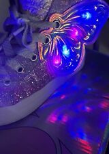 Skechers Light Up Twinkle Toes High Tops Wing Charm Toddler UK Size 13 Lavender
