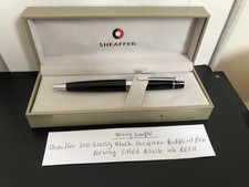 Sheaffer 300 Glossy Black Lacquer Ballpoint with Box & Newly Fitted Refill