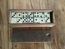 Antique Dominoes Set With Original Wooden Box