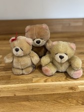 Forever Friends Bulk Bundle Plush Bears X3  Vintage Collectible Soft