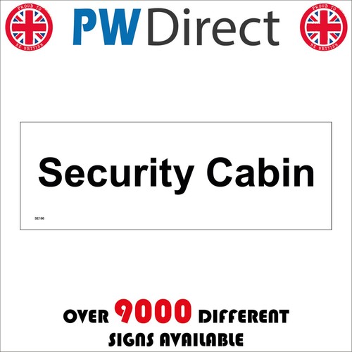 Sign security cabin private - cabin,