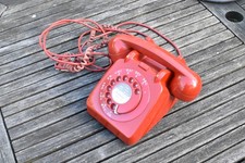 Red 706L AEG67/2A Rotary GPO Telephone - Manafacutered in  1967