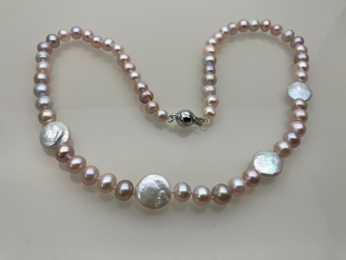 Cultured coin round pearl - cultured, &