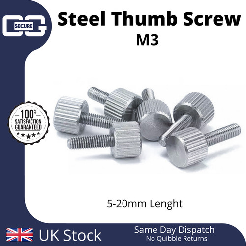 Carbon steel knurled thumb - carbon,