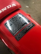 HONDA MX WARNING DECAL SET