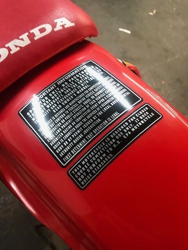 Honda warning decal set - mx,