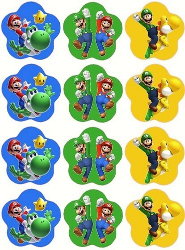 Super mario cake toppers - 24,
