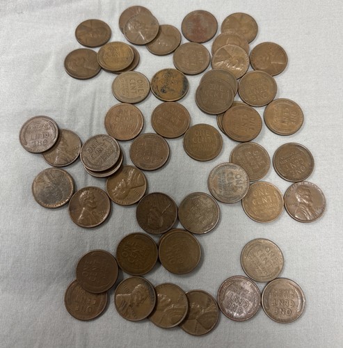 Wheat pennies lot 50 - pennies, of