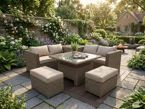 Rattan raising table - rattan,