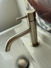 USED Crosswater MPRO Basin Monobloc Tap with Waste - Brushed Stainless Steel.