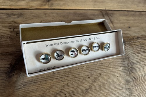 Guinness waistcoat buttons - guinness,