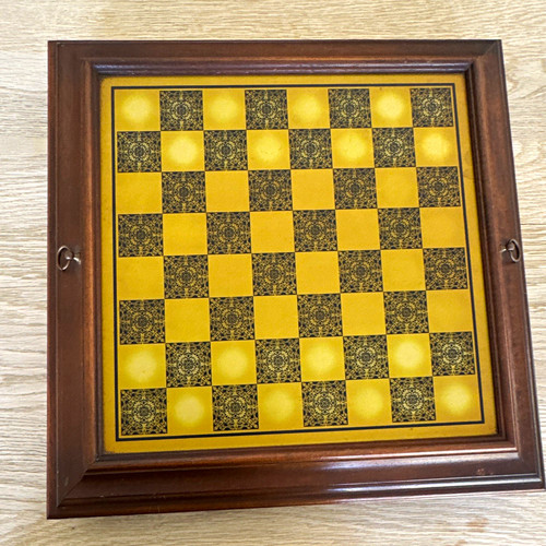 Wooden folding chess - wooden,