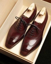 Bespoke men burgundy leather - burgundy,