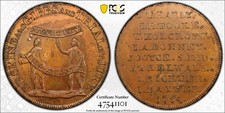 1794 Middlesex Erskine & Gibbs DH-1011 G B Half Penny Conder Token PCGS MS63 RB