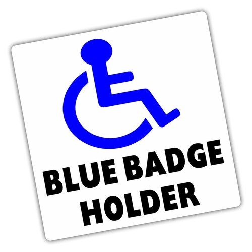 Sign blue badge holder - sign,