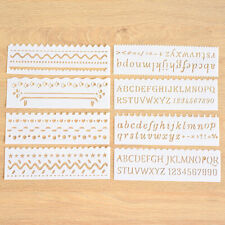  8 PCS Lace Ruler Template Child Letter Stencils Painting Templates